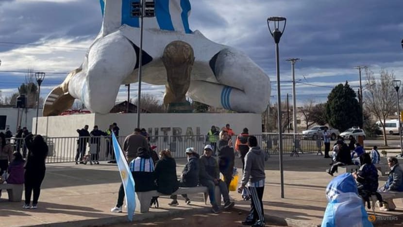 In a Patagonia town with an 85-foot Messi statue, Argentines celebrate reaching World Cup final