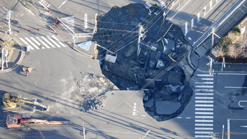 No sign of driver 8 days after truck fell into Japan sinkhole No sign of driver 8 days after truck fell into Japan sinkhole