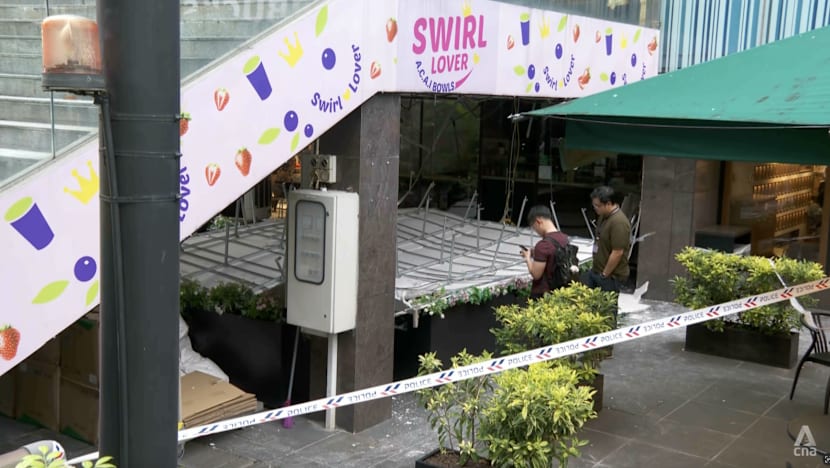 False ceiling collapses at Liat Towers; 3 people taken to hospital False ceiling collapses at Liat Towers; 3 people taken to hospital
