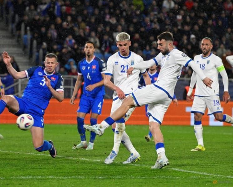 Kosovo stun Slovakia to book playoff final at home to Turkey