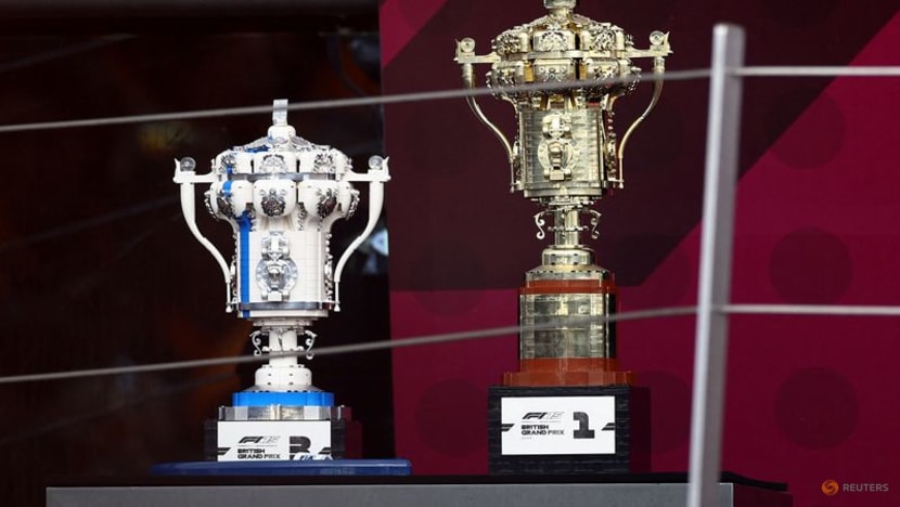 F1 drivers given trophies made of LEGO at British GP F1 drivers given trophies made of LEGO at British GP