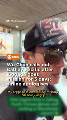 The Bruneian singer-actor's travel nightmare happened during his travels from Melbourne to Paris via Hong Kong However, the trip did not go as planned due to travel delays, rebooked flights and lost luggage #8dayssg #8dayssgasianent #wuchun #吳尊 #cathaypacific 