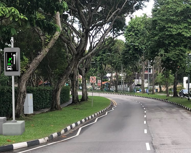'Virtual right of way': Display panels that alert motorists to approaching buses put up along Lorong Ah Soo in LTA trial
