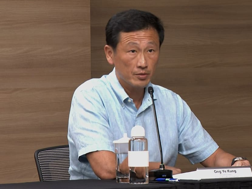 Health Minister Ong Ye Kung (pictured) said that if the whole or 100 per cent of Singapore's population is vaccinated, every single case in intensive care units, every single death case will be vaccinated. It does not mean vaccines do not work. Health Minister Ong Ye Kung (pictured) said that if the whole or 100 per cent of Singapore's population is vaccinated, every single case in intensive care units, every single death case will be vaccinated. It does not mean vaccines do not work.