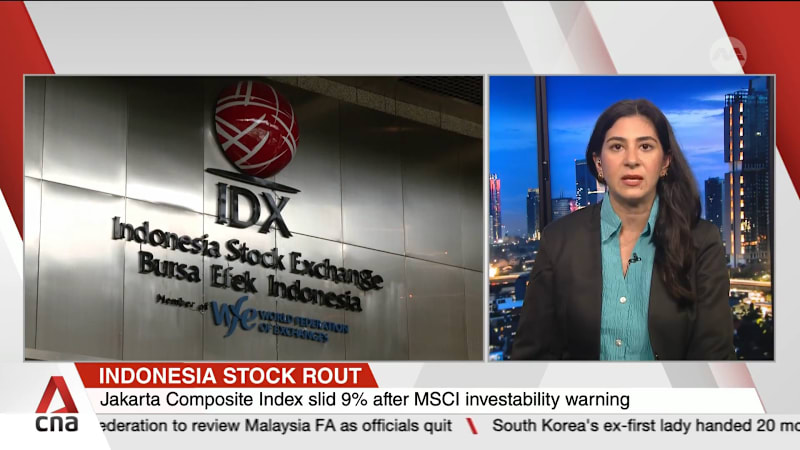 Indonesian stocks plunge more than 7% after MSCI flags risks
