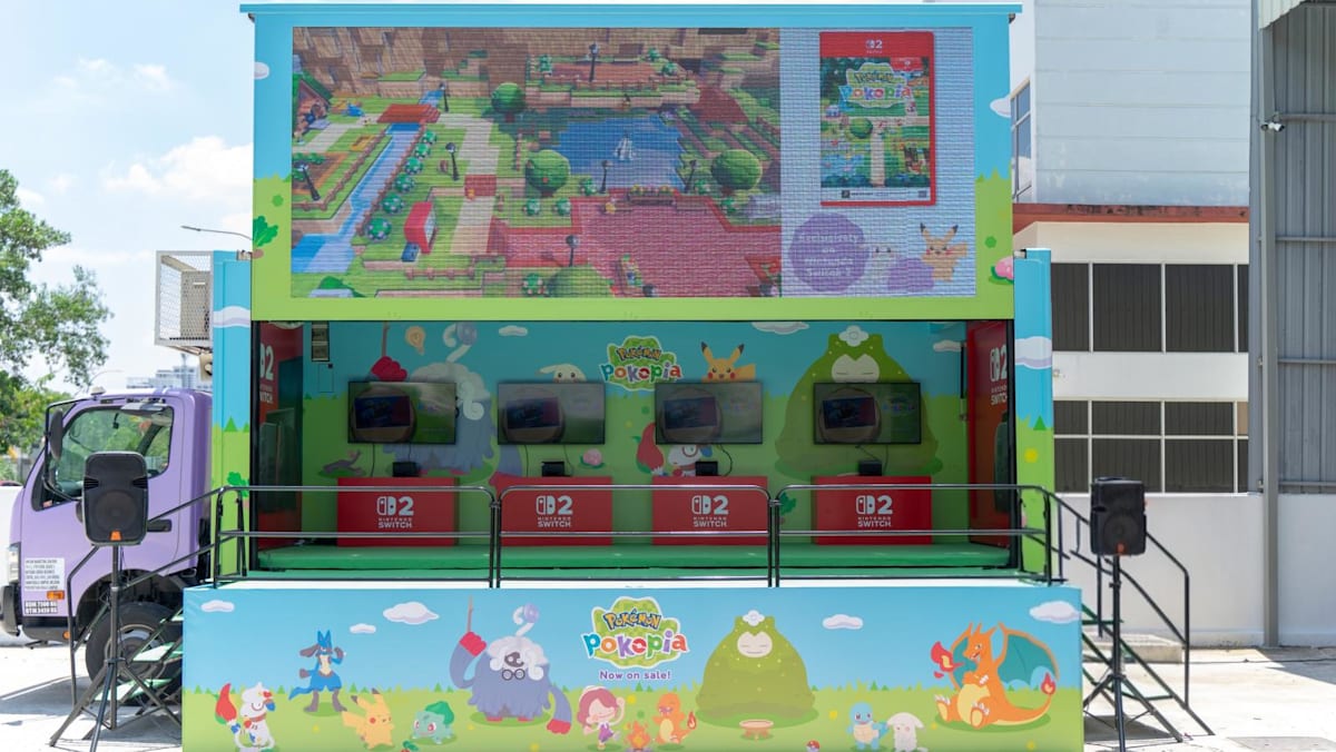 There’ll be a Pokemon truck with Switch 2 game stations and sofas around Singapore till June