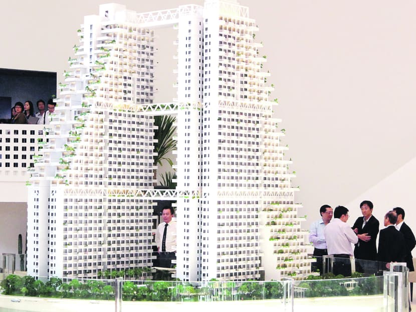 Bishan’s Sky Habitat, which was priced at S$1,583 psf at the initial launch in April 2012, saw 15 units being sold at a median price of S$1,336 psf 
last month. 
Today File Photo