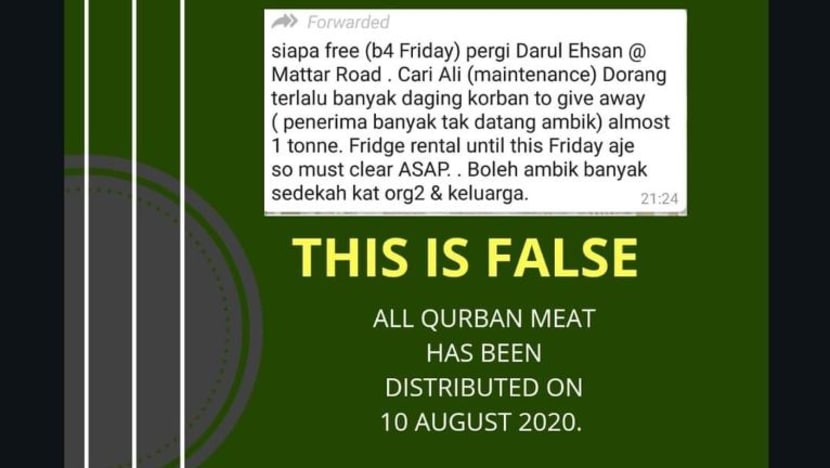 MTFA, Darul Ihsan sangkal berita palsu berhubung agihan baki daging korban