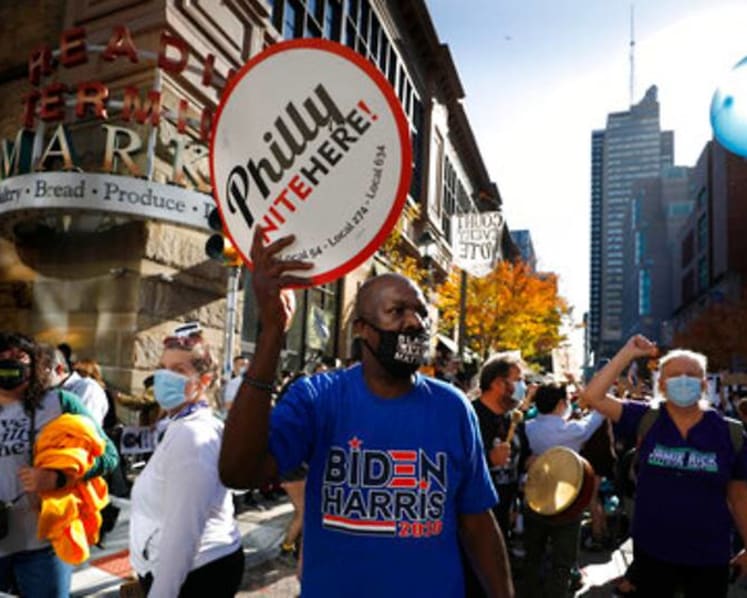 Biden edges closer to win as Pennsylvania focus intensifies, Trump repeats allegations of election fraud