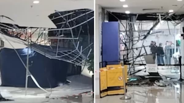 Sebahagian siling di Lucky Plaza runtuh