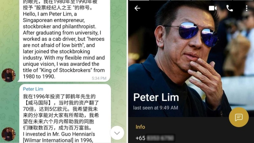 Police reports made over scammers allegedly posing as businessman Peter Lim Police reports made over scammers allegedly posing as businessman Peter Lim