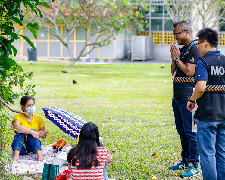 MOM steps up efforts to disperse gatherings of migrant workers on Sunday