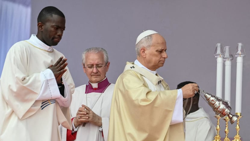 Thousands gather for Pope Leo's first mass in Angola
