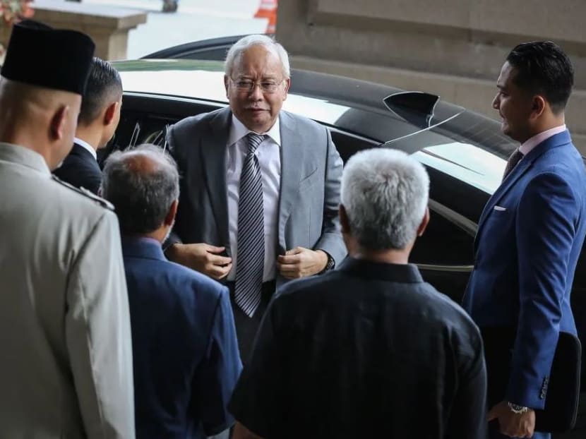 Former Malaysian prime minister Najib Razak arrives at the Kuala Lumpur High Court March 12, 2020.