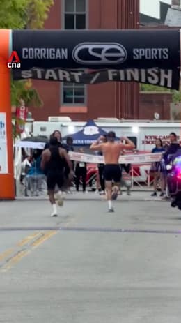 Marathon runner loses race after celebrating too early
