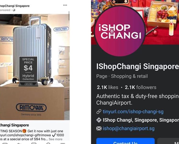 Rimowa suitcase for S$4 on 'iShopChangi Singapore'? Don’t fall for the scam, say police
