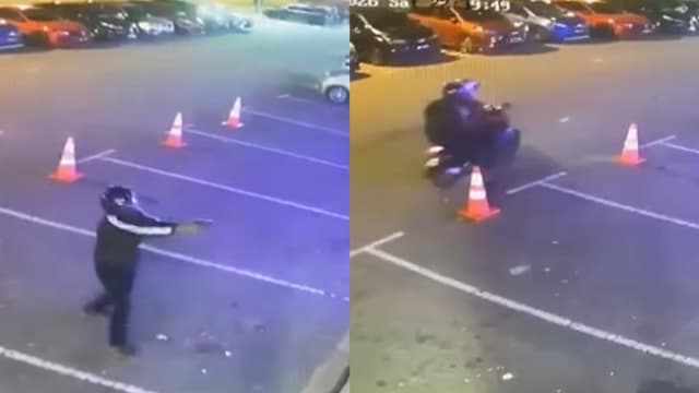 柔佛夜总会枪击案视频曝光 枪手连开多枪后与同伙逃逸