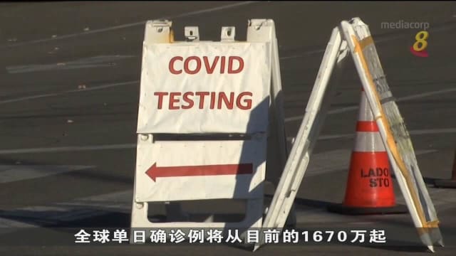 全球单日新增病例 明年2月或升至1800万多起