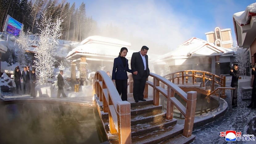 North Korea's Kim visits hot tubs, BBQ joints at lavish new mountain resort