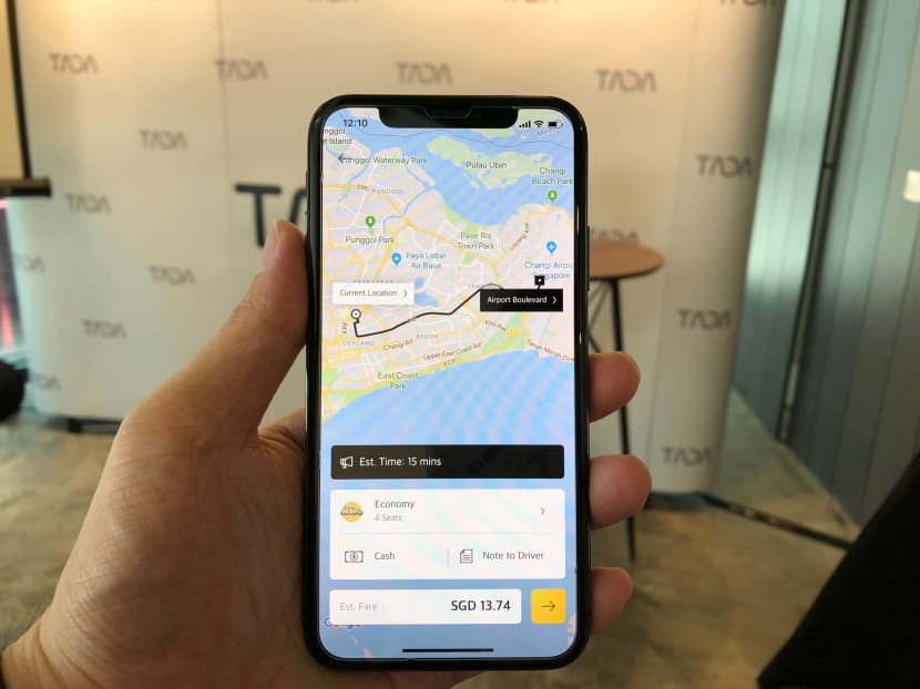 User interface of Tada’s mobile application.
