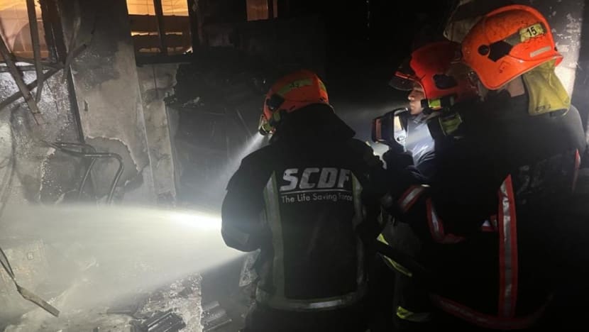 East Coast blaze: Pit cover of fire hydrant stuck, water drawn from nearest one 10 minutes after firefighters’ arrival, says SCDF