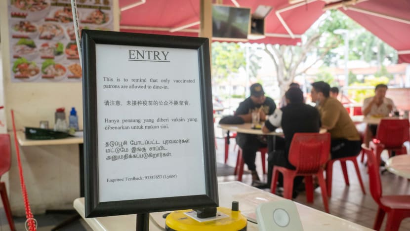 Coffee shops, canteens to have new options to allow for groups of up to 5 vaccinated diners: Amy Khor