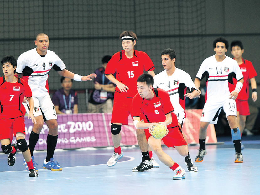 Handball competition during the Youth Olympics Games 2010. TODAY FILE PHOTO