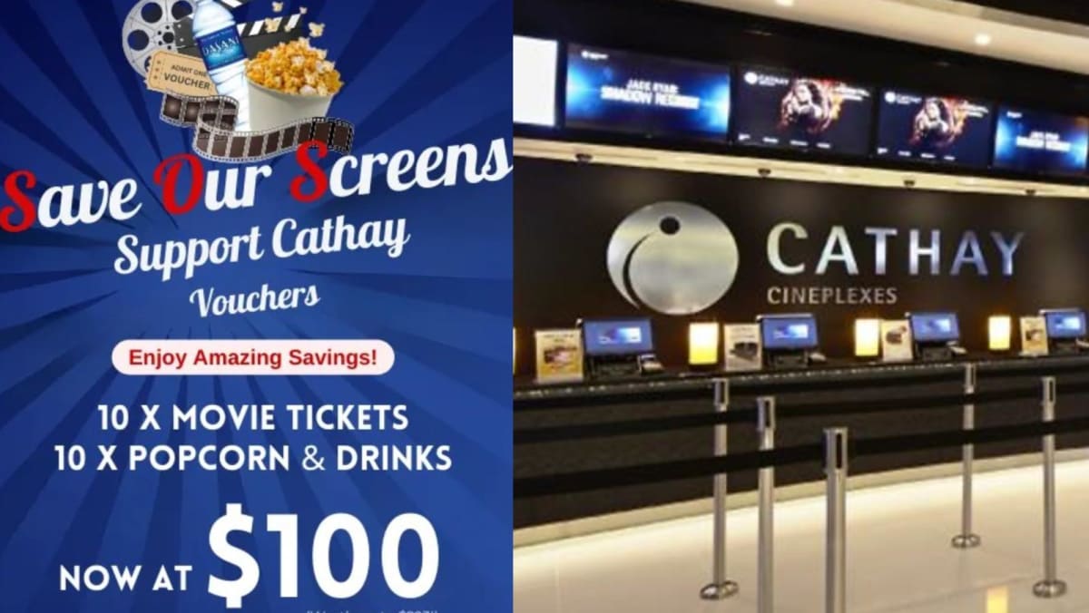 Cathay Cineplexes offering 10 movie tickets plus popcorn and drinks for S$100 with Save Our Screens vouchers