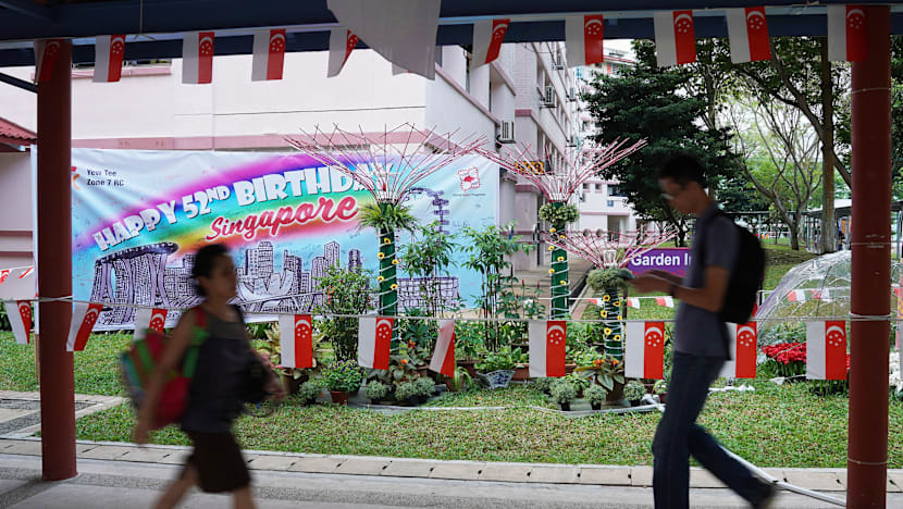Cementing bonds over community National Day decorations