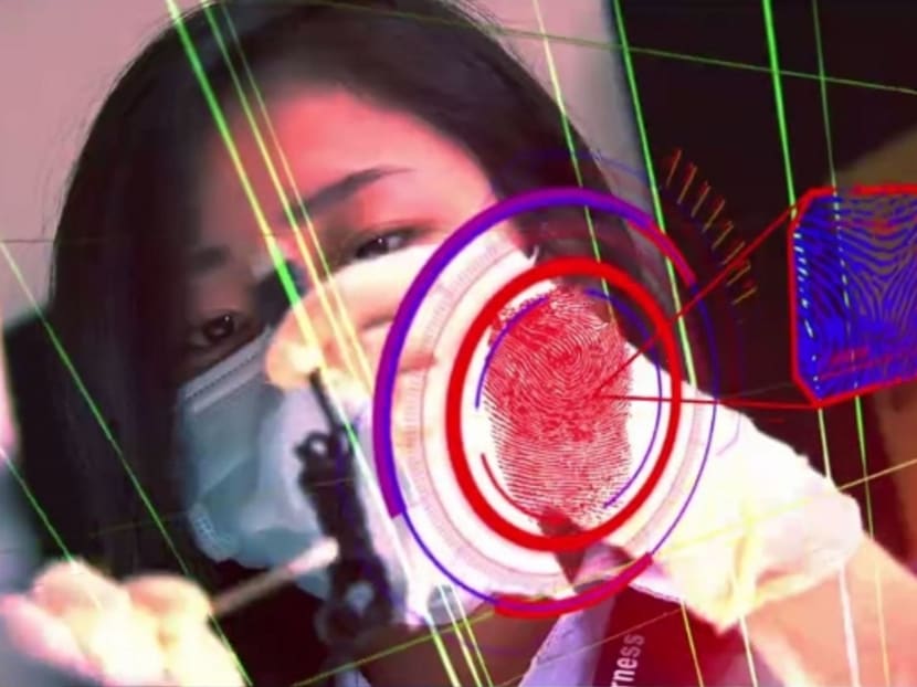 A scene from the opening titles of the TV show, Crimewatch. Photo: CrimeWatch/ MediaCorp Studios