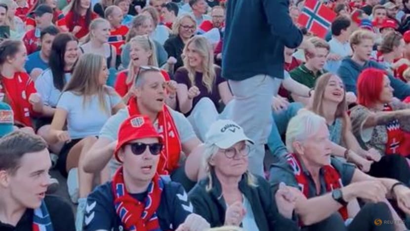 Mass 'Viking row', uprooted plants and dented trains as Norway World Cup fans celebrate