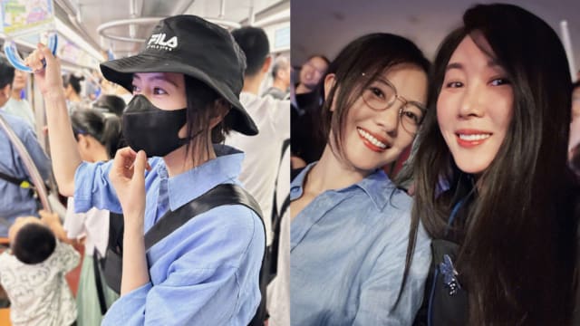 高圆圆搭地铁朝圣李宗盛演唱会　露脸拍照无人认出