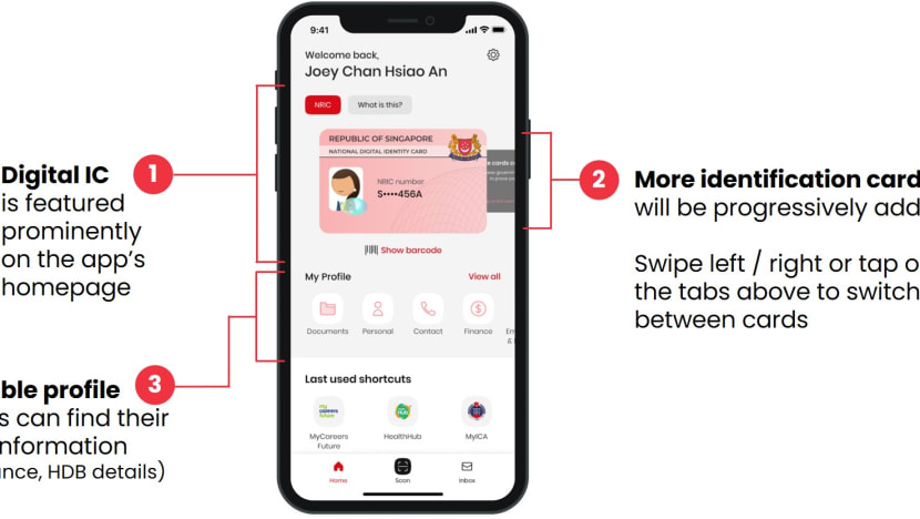 Digital IC on Singpass app can be used for transactions with all government agencies from Nov 1