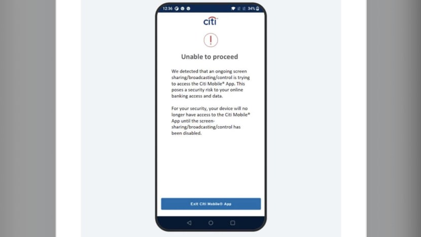 Citibank's new anti-scam measure restricts users' access to app if risky permission settings detected