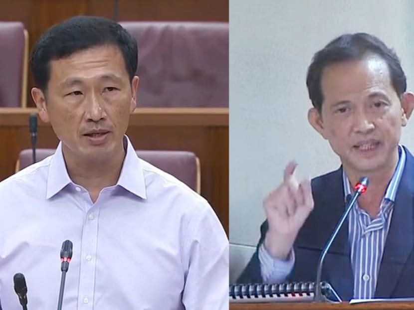 Health Minister Ong Ye Kung (left) and Mr Leong Mun Wai (right), who is Progress Party Singapore's Non-Constituency Member of Parliament, had testy exchanges on July 6, 2021. Health Minister Ong Ye Kung (left) and Mr Leong Mun Wai (right), who is Progress Party Singapore's Non-Constituency Member of Parliament, had testy exchanges on July 6, 2021.