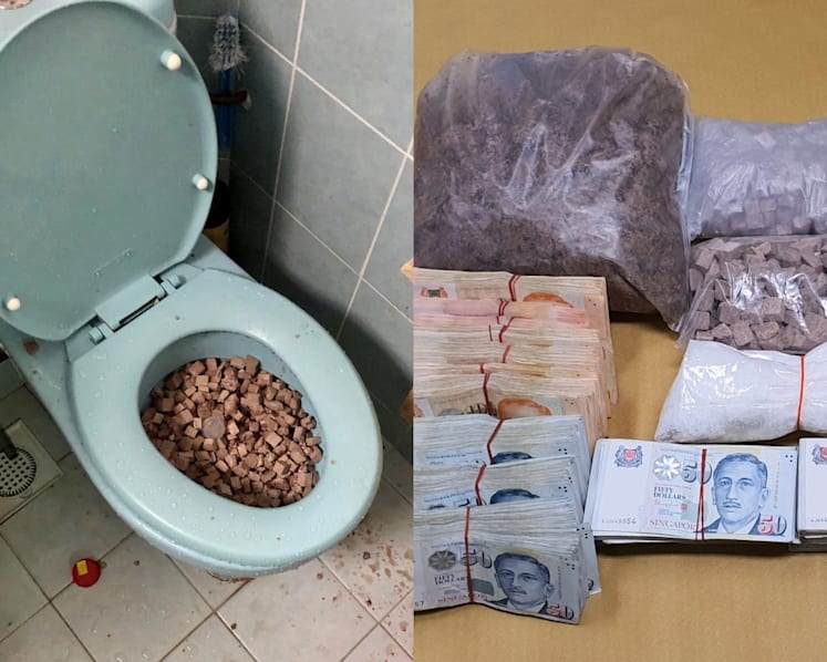 Suspected drug trafficker dies trying to escape CNB raid, 6 others arrested; S$700,000 worth of drugs seized