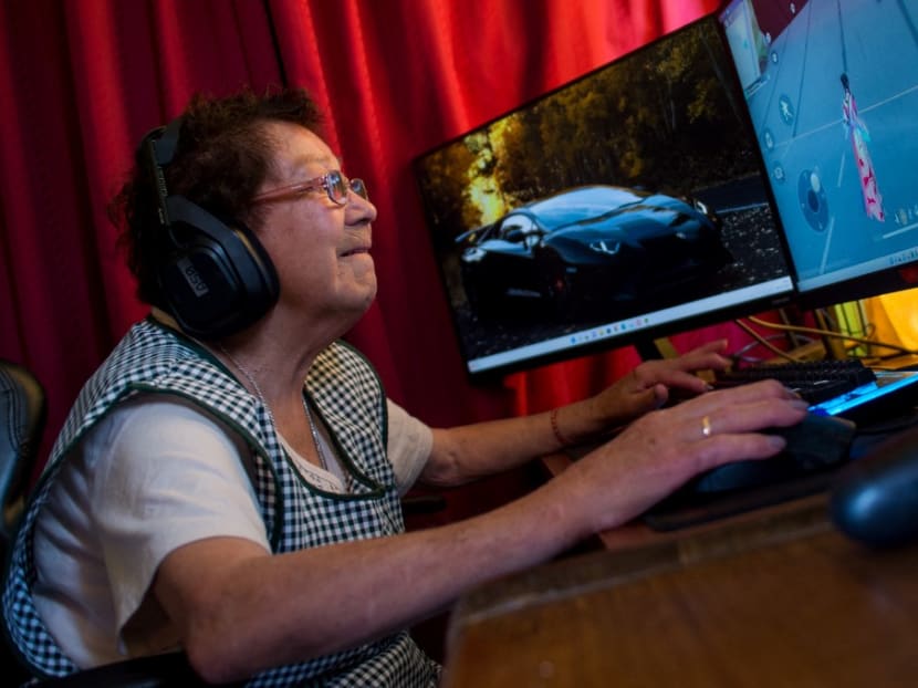 81-year-old María Elena Arévalo plays Free Fire, a popular online video game, at home at her home in Llay-Llay, Valparaiso Region, Chile, on December 19, 2023. 81-year-old María Elena Arévalo plays Free Fire, a popular online video game, at home at her home in Llay-Llay, Valparaiso Region, Chile, on December 19, 2023.