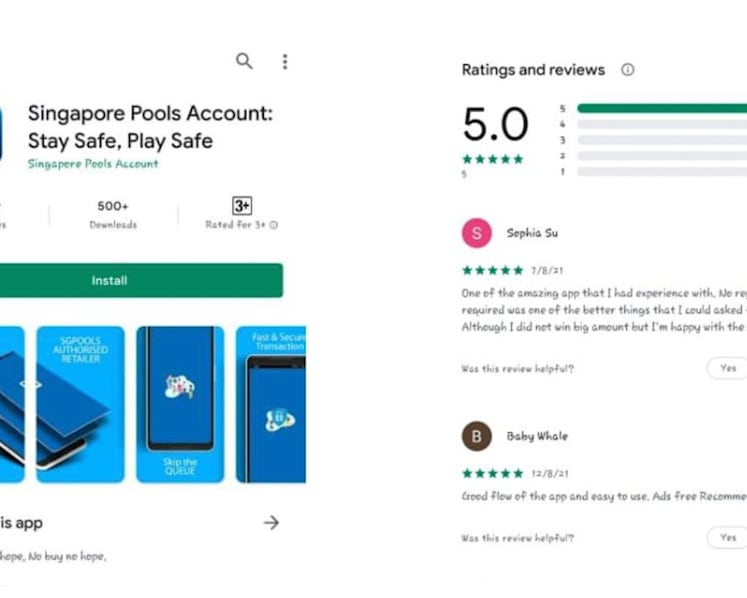 Police warn of fake Singapore Pools websites, mobile apps on Google Play store