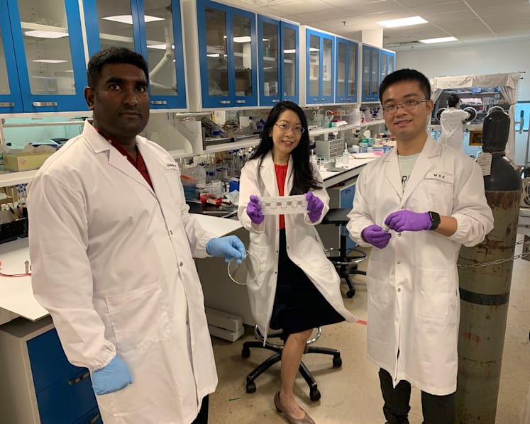 NTU scientists develop sweat-powered battery for wearable devices