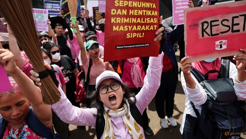 'Pink and green' protests call for a reset in Indonesia