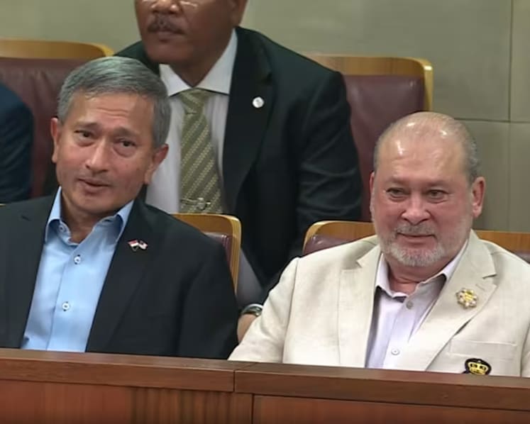 Malaysia's king observes Singapore's parliament during state visit