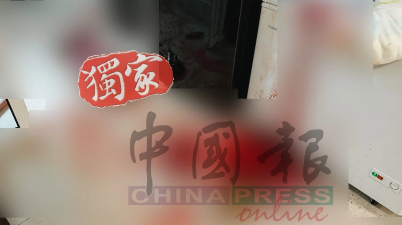 屋内血迹斑斑。（图：中国报）